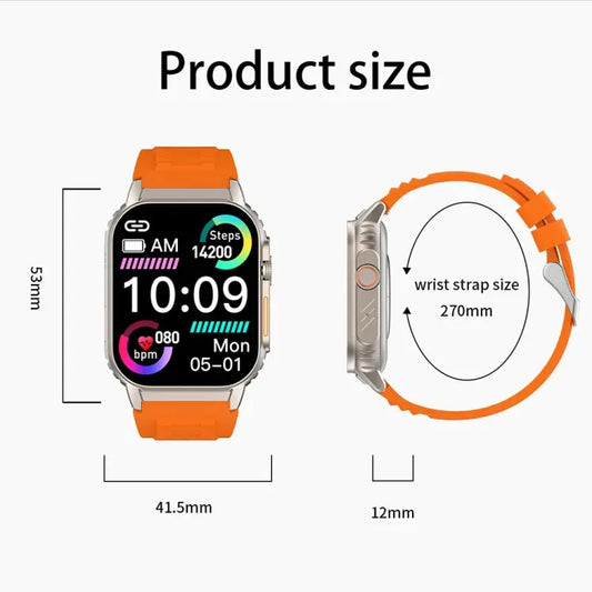 G41 Smart Bracelet, 2.01 inch IP67 Waterproof Smart Watch, Bluetooth Call / Heart Rate / Non-invasive Blood Glucose / HRV / MET Utrano