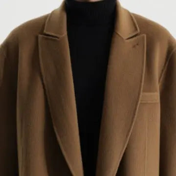 Gun Collar Double-faced Woolen Goods Woolen Suit Wool Coat For Men