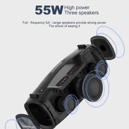 HOPESTAR A6X TWS Portable Outdoor Bluetooth Speaker with Colorful Music Lights, Support Power Bank & Hands-free Call & U Disk & TF Card & 3.5mm AUX, A6X Black, A6X Green - UTrano