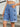 Heart-Pattern Rolled Hem Denim Shorts