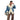 Knitted Patchwork Wide Turn-Down Collar Denim Jacket