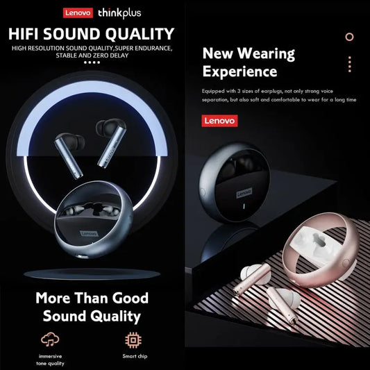 Lenovo LP60 TWS Wireless Bluetooth 5.3 Noise Reduction Earphone Utrano