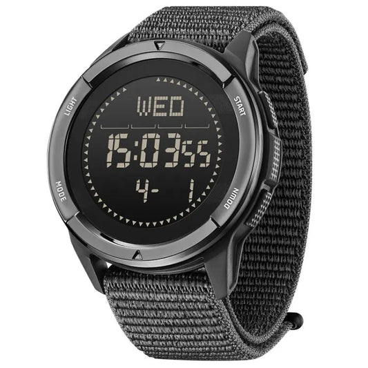 NORTH EDGE ALPS Outdoor Waterproof Men Carbon Fiber Digital Nylon Strap Smart Sports Watch ALPS / Black