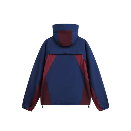 Outdoor Streetwear Color-Block Loose Hooded Sun Protection Jacket for Men