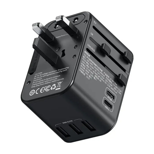 ROCK T62 35.5W Global Travel Multifunctional Plug PD Charger Power Adapter, T62 Utrano