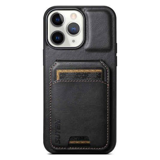 Suteni H02 Leather Wallet Stand Back Phone Case, For iPhone X / XS, For iPhone XR, For iPhone XS Max, For iPhone 12 / 12 Pro