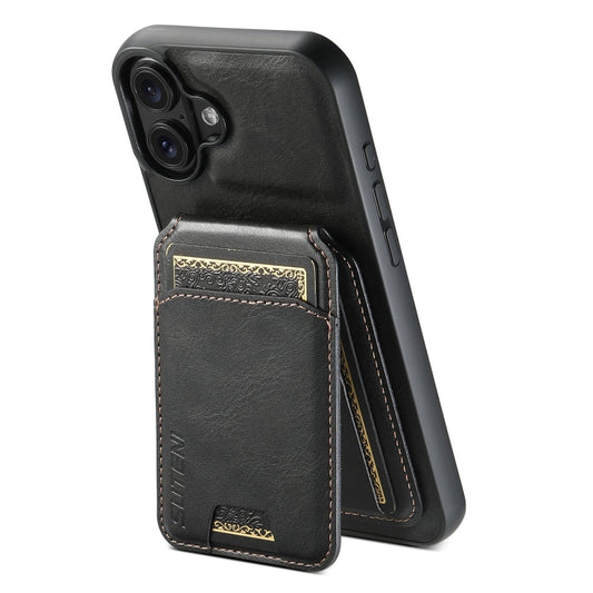 Suteni H02 Leather Wallet Stand Back Phone Case, For iPhone 16, For iPhone 15 Pro Max, For iPhone 15 Pro, For iPhone 15 Plus, For iPhone 15, For iPhone 14 Plus, For iPhone 14, For iPhone 14 Pro