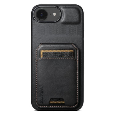 Suteni H02 Leather Wallet Stand Back Phone Case, For iPhone 17 Pro Max, For iPhone 17 Pro, For iPhone 17, For iPhone Air, For iPhone 16e, For iPhone 16 Pro Max, For iPhone 16 Pro, For iPhone 16 Plus