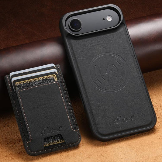 Suteni H17 Litchi Texture Leather MagSafe Detachable Wallet Phone Case, For iPhone 16 Pro, For iPhone 16 Plus, For iPhone 16, For iPhone 15 Pro Max, For iPhone 15 Pro, For iPhone 15 Plus