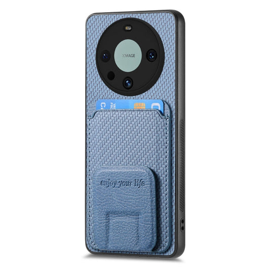 Carbon Fiber Card Bag Fold Stand Phone Case, For Honor 90 Pro, For Honor 90, For Honor Magic5 Pro, For Honor Magic5