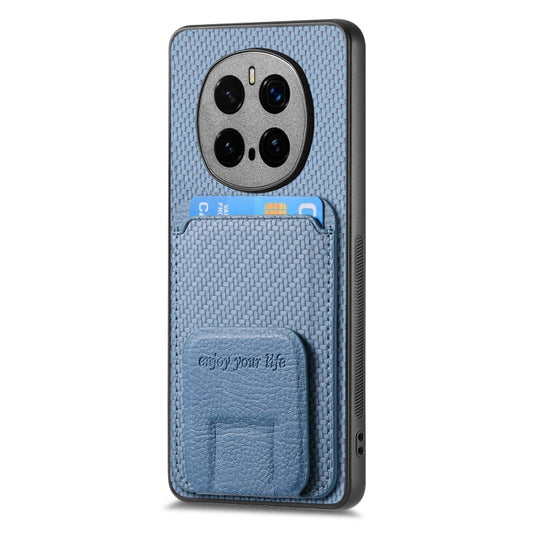 Carbon Fiber Card Bag Fold Stand Phone Case, For Honor 100 Pro 5G, For Honor 100 5G, For Honor X50i+, For Honor X50 5G