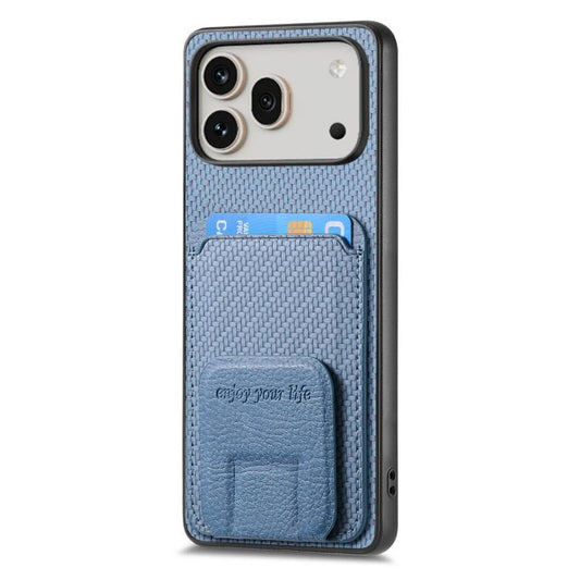 Carbon Fiber Card Bag Fold Stand Phone Case, For Honor 600 Pro Global, For Honor 600 Global, For Honor Magic7 Pro, For Honor Magic6 Pro