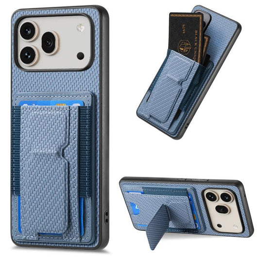 Carbon Fiber Fold Stand Elastic Card Bag Phone Case, For Honor 600 Pro Global, For Honor 600 Global, For Honor Magic7 Pro