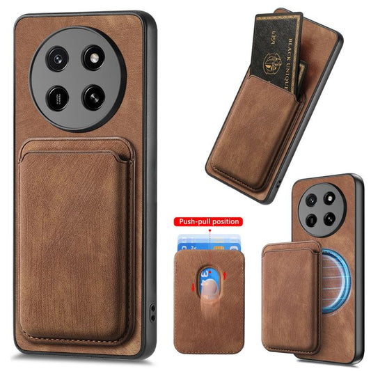 Retro Leather Card Bag Magnetic Phone Case For Honor 600 Pro Global,Honor 600 Global,Honor 400 Lite Global,Honor 300 Ultra