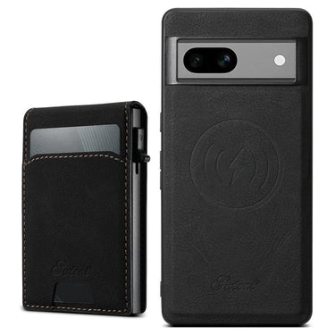 Suteni H19 Litchi Grain 2-in-1 Removable Card Box Back Phone Case, For Google Pixel 7a, For Google Pixel 7 Pro, For Google Pixel 7, For Google Pixel 6a, For Google Pixel 6 Pro, For Google Pixel 6