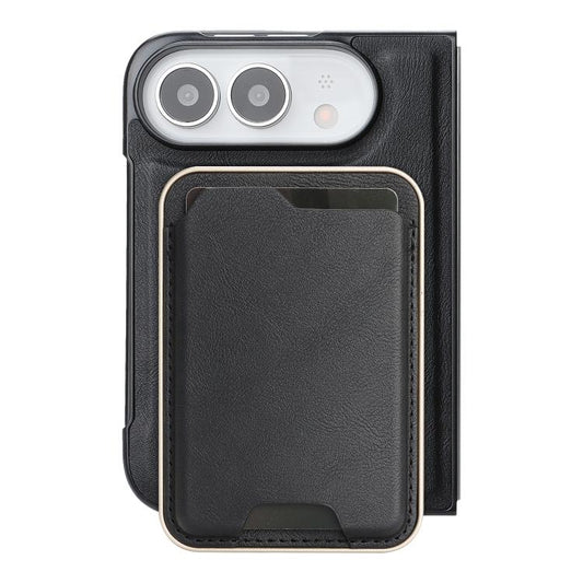 Kalebol Slim MagSafe Ring Magnetic Card Bag Leather Phone Case, For iPhone Fold, For iPhone 18 Pro, For iPhone 18 Pro Max, For iPhone 17 Pro Max