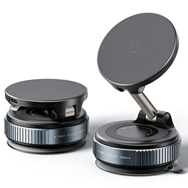 X68W 15W Wireless Charging Vacuum Suction Cup Foldable Car Dashboard Magnetic Phone Holder, X68W