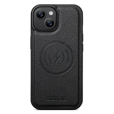 Suteni G5 Large Litchi Texture Vegan Leather Magnetic Back Phone Case, For iPhone 14, For iPhone 14 Pro, For iPhone 14 Pro Max, For iPhone 13 Pro Max, For iPhone 13 Pro, For iPhone 13