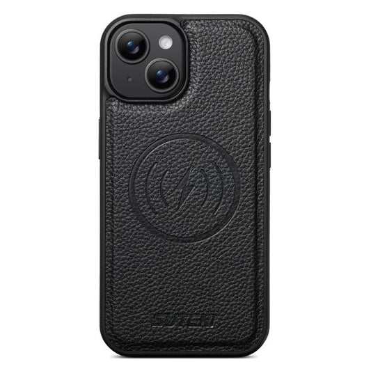 Suteni G5 Large Litchi Texture Vegan Leather Magnetic Back Phone Case, For iPhone 14, For iPhone 14 Pro, For iPhone 14 Pro Max, For iPhone 13 Pro Max, For iPhone 13 Pro, For iPhone 13