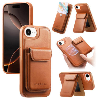 CaseNeo Retro Multi-Card Bag Magnetic Back Phone Case, For iPhone 17