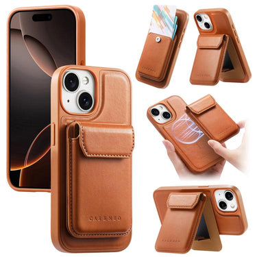 CaseNeo Retro Multi-Card Bag Magnetic Back Phone Case, For iPhone 13