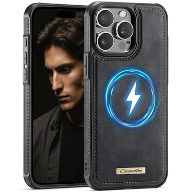 CaseMe C69 Series Magnetic Vegan Leather Back Phone Case, For iPhone 15 Pro Max, For iPhone 15 Pro, For iPhone 15, For iPhone 14