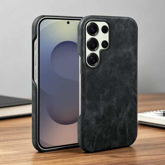 Retro-skin Magnetic Vegan Leather Back Phone Case, For Galaxy S25 Ultra 5G, For Galaxy S24 FE 5G, For Galaxy A55 5G