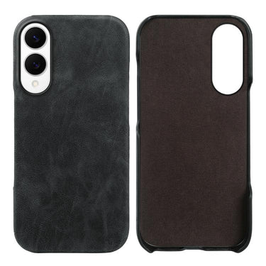 Retro-skin Magnetic Vegan Leather Back Phone Case, For Galaxy S25 Edge 5G, For Galaxy S25 5G, For Galaxy S25+ 5G