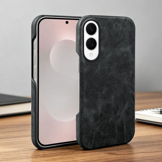 Retro-skin Magnetic Vegan Leather Back Phone Case, For Galaxy S25 Edge 5G, For Galaxy S25 5G, For Galaxy S25+ 5G