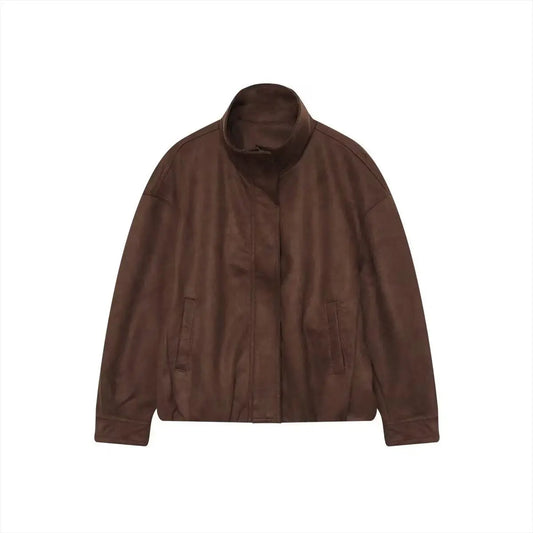 Stand up collar long sleeved casual spring jacket