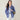 Stylish Blue Checkered Shirt Blazer for WomenFashionable and Youthful Top