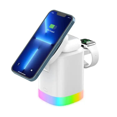 T15 3 in 1 Magnetic Magsafe Wireless Charger Folding Charging Stand For iPhone / iWatch / AirPods, T15 Utrano