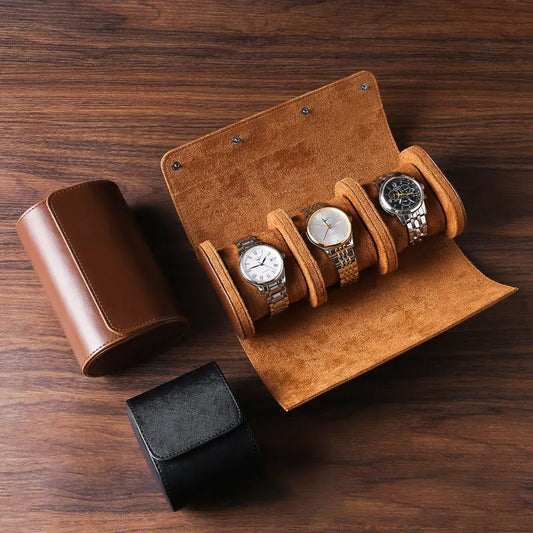 Watch Storage Box Portable Watch Box PU Three-Position Watch Box Dust-Proof And Anti-Fall Mechanical Watch Box Travel Watch Bag