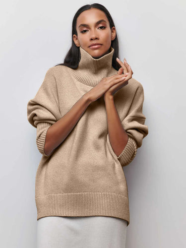 Winter Turtleneck Sweater Ins Solid Color Long Sleeve Pullover Top Women's Clothing