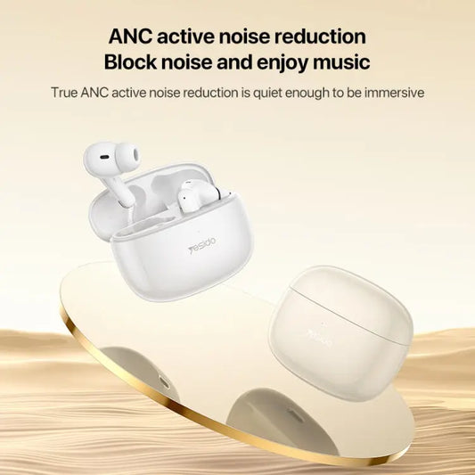 Yesido TWS28 ANC+ENC Dual Noise Reduction Smart TWS Wireless Bluetooth Earphone, TWS28 Beige, TWS28 White Utrano