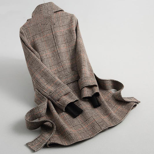 Women's Fashion Cashmere Tweed Coat