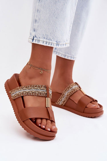 ~Klapki na platformie model 226368 Step in style