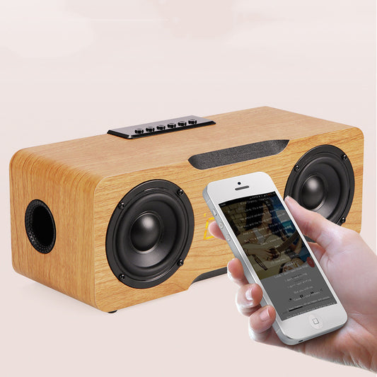 Wooden Clock Bluetooth Speaker, Support U Disk TF Card Function, Home Desktop Speaker Utrano