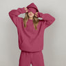 Women's Fashion Solid Color Hooded Top  