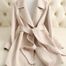 Small Reversible Cashmere Coat Women's Mid-length  