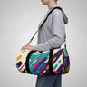 Colorful Abstract Pattern Duffel Bag — Vibrant Travel & Gym Bag  