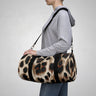 Leopard Print Duffel Bag — Chic Animal-Print Travel & Gym Tote  