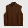 Women's Wool Loose-Knit Cardigan Vest  