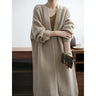 Womens Casual Long-sleeve Solid-color Sweater Cardigan  