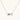 Sterling silver LOVE necklace with pink moissanite stone replacing the O, featuring crystal-set letters on delicate chain.
