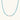 Delicate gold vermeil necklace with teal apatite beads and freshwater pearl on white background.