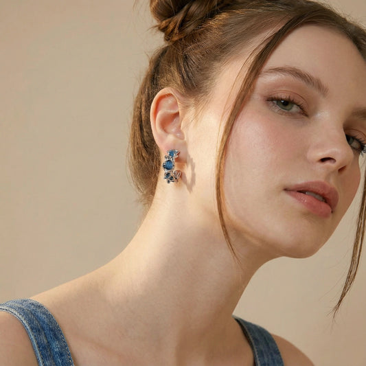 Azure Wave Hoops  