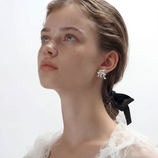 Crystal Bow Studs  
