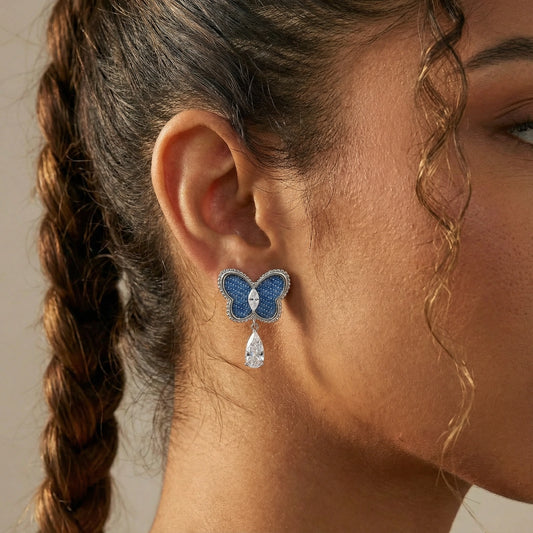 Electric Blue Butterfly Drops  