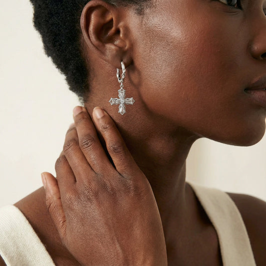Divine Cross Drop Earrings  